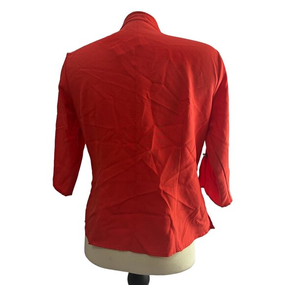 Kathy Che Vintage 3/4 Sleeve Double Collared Button Down Shirt Sz 8 (Medium) Wom - Picture 3 of 8